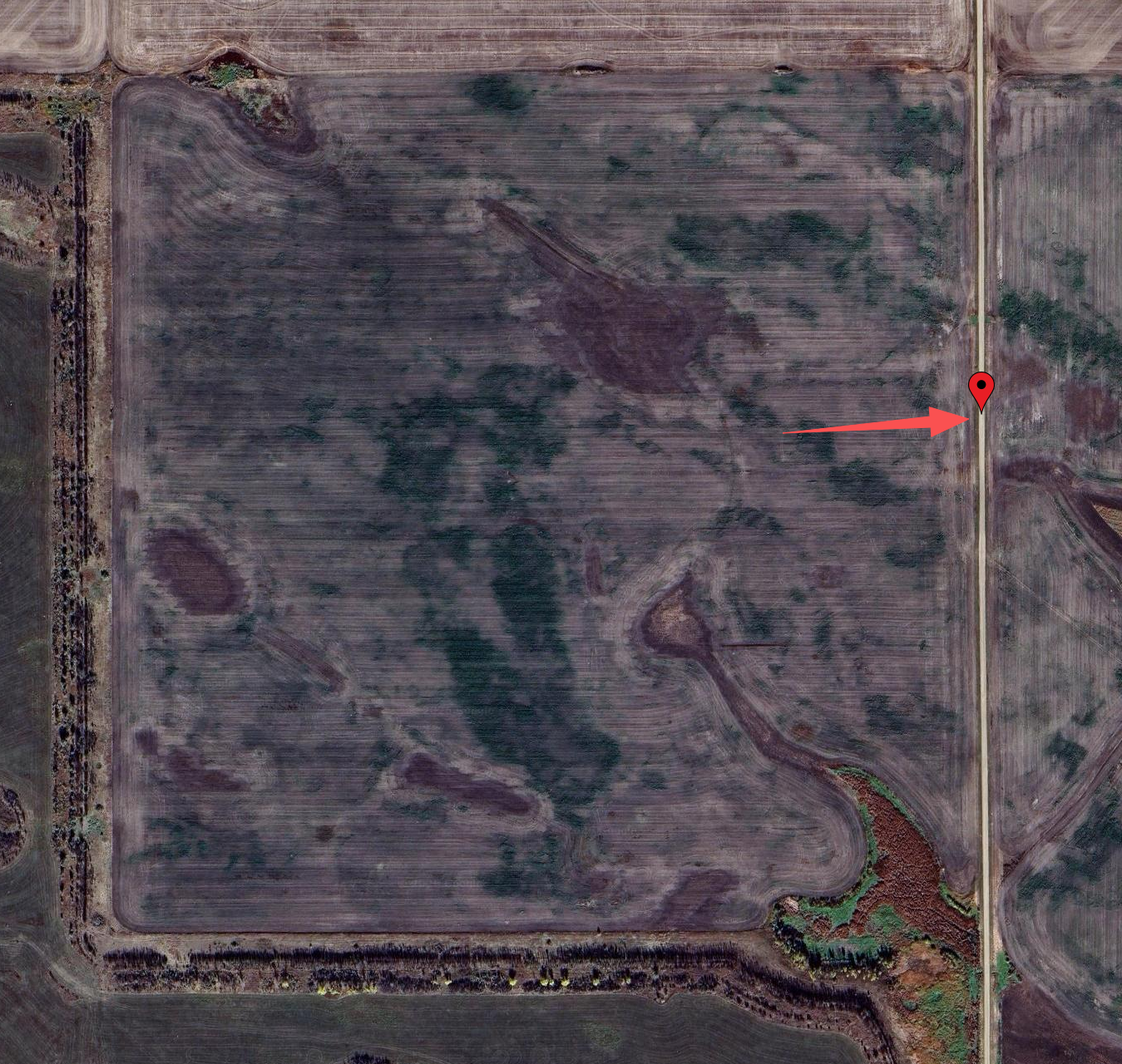 Field position reference marker on satellite map